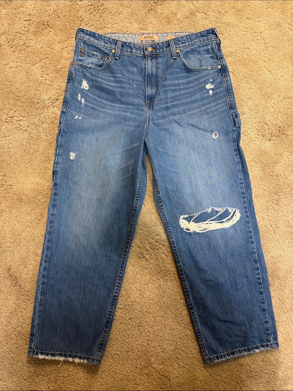 Ariat ultra high-rise relaxed straight jeans